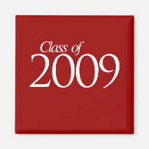 Class of 2009 white fridge magnets