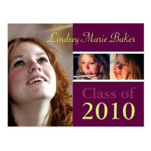 Class of 2010 Graduation Invitation Postcards