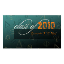 Class of 2010 ~ Greek alphabets profile card Business Card