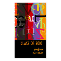 Class of 2010 /Greek life calling cards Business Card Templates
