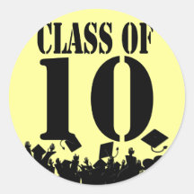 Class of  2010 Stickers Silhouette Grads Tossing