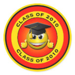 CLASS OF 2010 THUMBS UP SMILEY GRADUATE STICKER