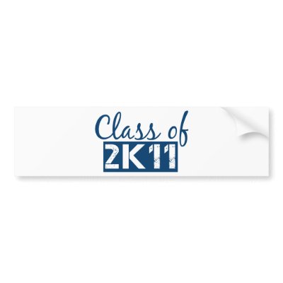 class of 2011 (2K11) Bumper Stickers by worldsfair
