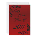 Class of 2011 Black and Red Invitation