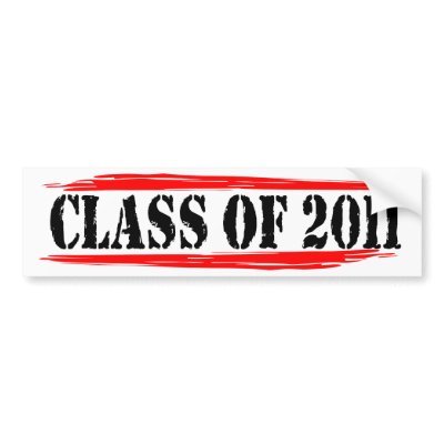class of 2011 blk red bumper stickers by GallivantGear