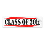 class of 2011 blk red bumper stickers