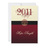 Class of 2011 Cream & Burgandy Personalized Invite