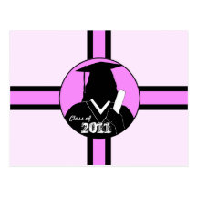 Class of 2011 Graduation Blank Postcard 17 Gown