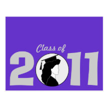 Class of 2011 Graduation Blank Postcard 25 Number