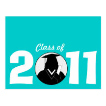 Class of 2011 Graduation Blank Postcard 26 Number