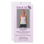 Class of 2011 Graduation Photo Card Pink Shadow