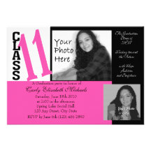 Class of 2011 Graduation/ Pink Invitation
