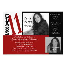 Class of 2011 Graduation/ Red Custom Invitation