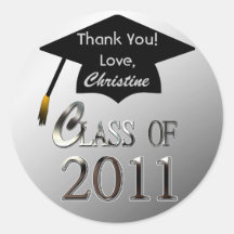 Class Of 2011 Graduation Thank You Stickers