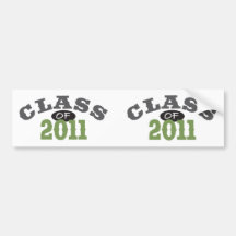 Class Of 2011 Green Bumper Sticker