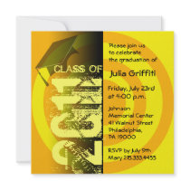 Class of 2011 Invitation CY224 Yellow Circle