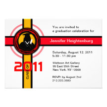 Class of 2011 Invitation Medal 5 Red
