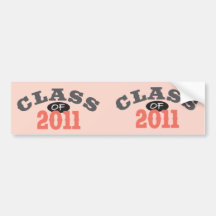Class Of 2011 Peach Bumper Stickers