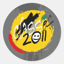 Class of 2011 round stickers