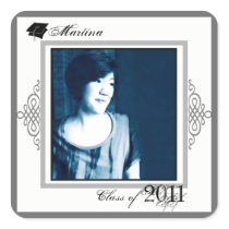 Class of 2011 Square Sticker Add Photo 1