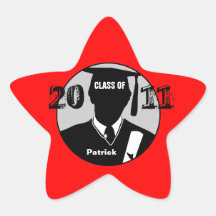 Class of 2011 Star Sticker Gown Add Name 2