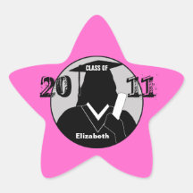 Class of 2011 Star Sticker Gown Add Name 3