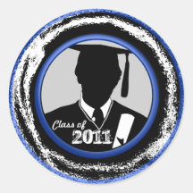 Class of 2011 Sticker Gown 1 Blue Boy