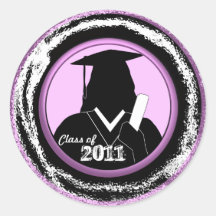 Class of 2011 Sticker Gown 2 Pink Girl