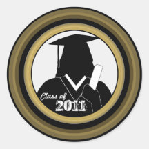 Class of 2011 Sticker Gown 4 Gold Girl