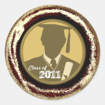 Class of 2011 Sticker Gown 5 Gold Medal Boy