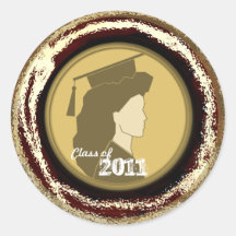 Class of 2011 Sticker Gown 6 Gold Medal Girl
