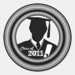 Class of 2011 Sticker Gown 7 Silver Boy