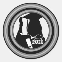 Class of 2011 Sticker Gown 8 Silver Girl