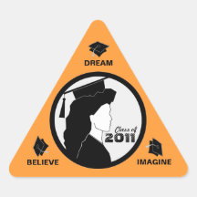 Class of 2011 Triangle Gown Sticker 4