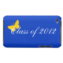 Class of 2012 - Blue and Gold Butterfly iPod Touch Case