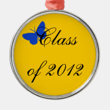 Class of 2012 - Blue and Gold Butterfly Christmas Ornament