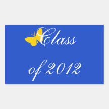 Class of 2012 - Blue and Gold Butterfly Sticker