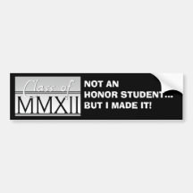 class of 2012 car bumper stickers