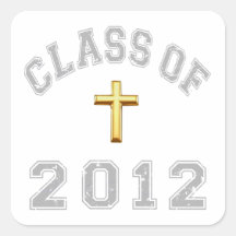 Class Of 2012 Cross - Grey 2 Sticker