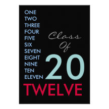CLASS OF 2012 Custom Invitation (Black)