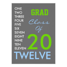 CLASS OF 2012 Custom Invitation (Grey)