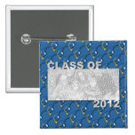 Class of 2012 Cut Out Photo Frame - Blue Caps Pinback Button