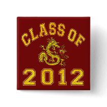 Class Of 2012 Dragon - Gold Pinback Buttons