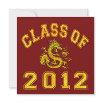 Class Of 2012 Dragon - Gold Personalized Invite