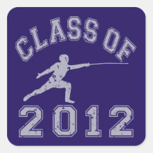 Class Of 2012 Fencing - Grey 2 Stickers