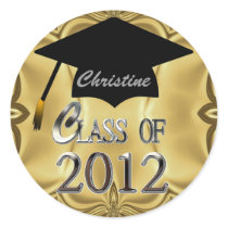 Class Of 2012 Gold Graduation Stickers
