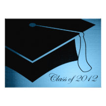 class of 2012 graduation cap personalized invitation