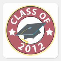 Class of 2012 Graduation Square Sticker