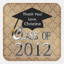 Class Of 2012 Graduation Thank You Stickers