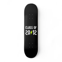 Class Of 2012 Graduation Yellow Bolt Custom Skate Board